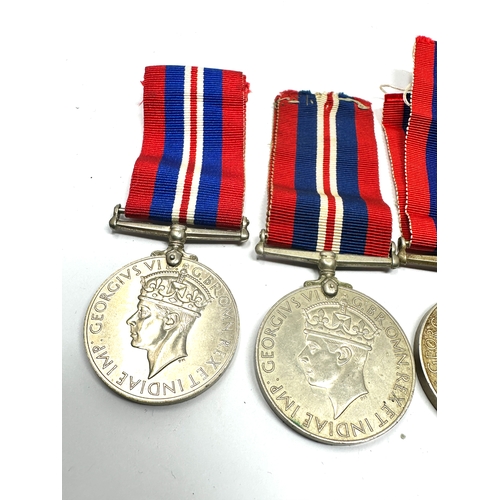 388 - 4 ww2 war medals with original ribbons