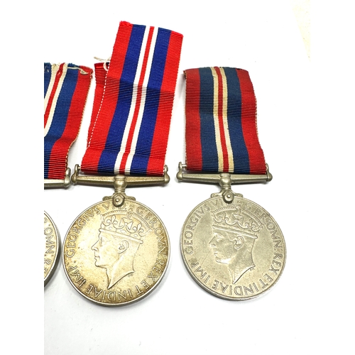 388 - 4 ww2 war medals with original ribbons