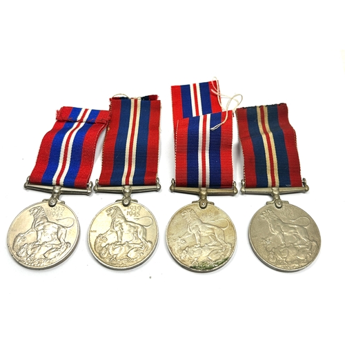 388 - 4 ww2 war medals with original ribbons