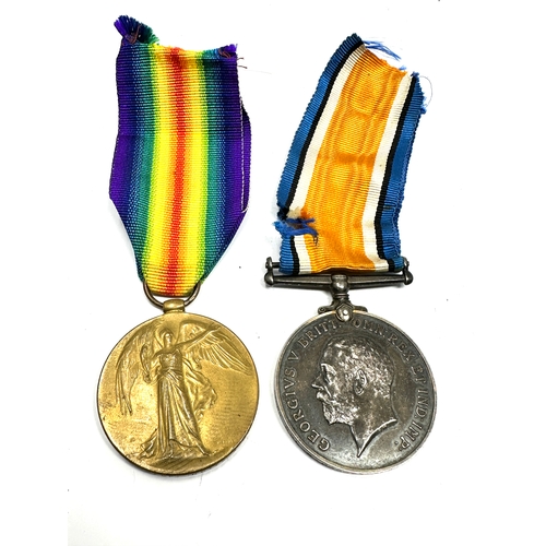 396 - ww1 medal pair K.I.A  NOTTS & DERBY REGT