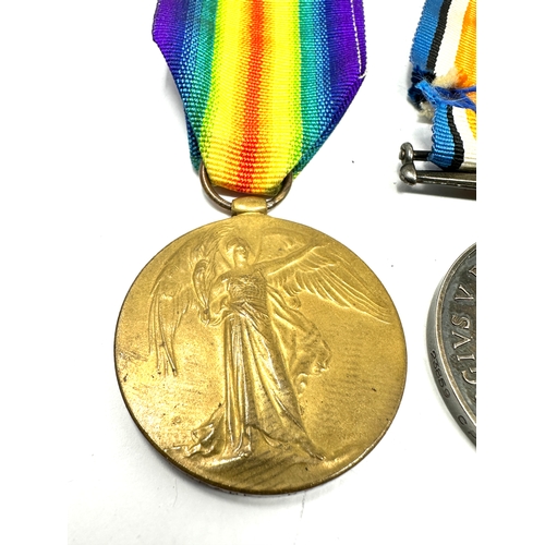 396 - ww1 medal pair K.I.A  NOTTS & DERBY REGT