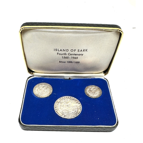 439 - A Cased Set Of Special Issue island of Sark Silver 1000/1000...