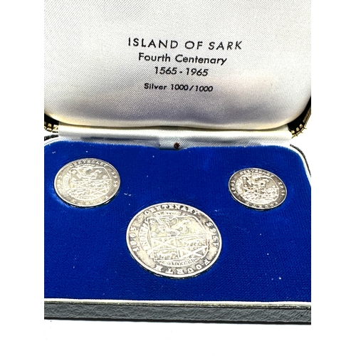 439 - A Cased Set Of Special Issue island of Sark Silver 1000/1000...