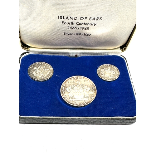 439 - A Cased Set Of Special Issue island of Sark Silver 1000/1000...