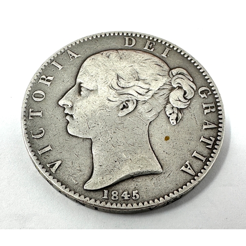 441 - 1845 Queen Victoria Silver Crown