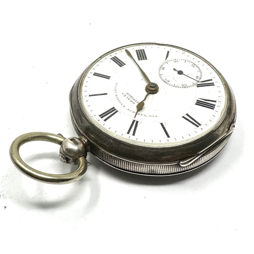 341 - Antique silver open face p[ocket watch the express english lever j.g graves sheffield the watch is t... 