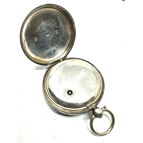 341 - Antique silver open face p[ocket watch the express english lever j.g graves sheffield the watch is t... 