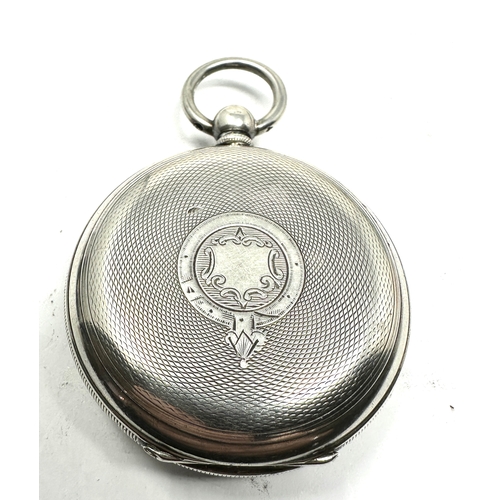 342 - Antique silver open face fusee pocket watch j kinsley tonypandy the watch is not ticking