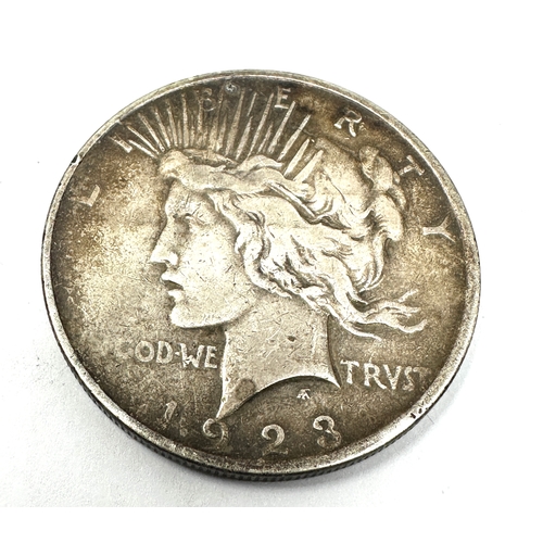 446 - 1923 silver liberty peace dollar