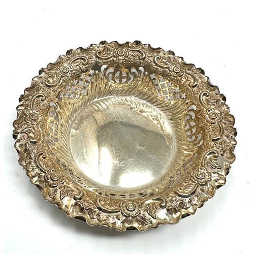 45 - Antique silver sweet dish measures approx 12cm dia weight 54g