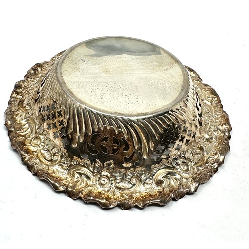 45 - Antique silver sweet dish measures approx 12cm dia weight 54g