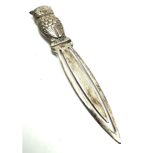 54 - Vintage silver owl page marker