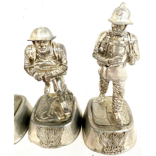 83 - Selection of 6 Pewter Charles Stadden Fire Fighter figures