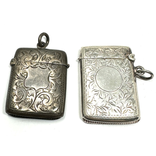 59 - 2 antique silver vesta cases