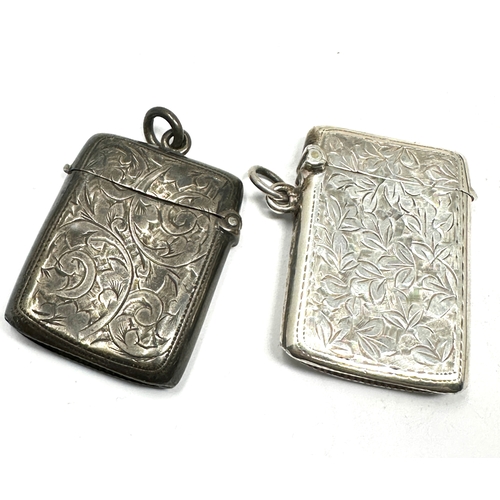 59 - 2 antique silver vesta cases