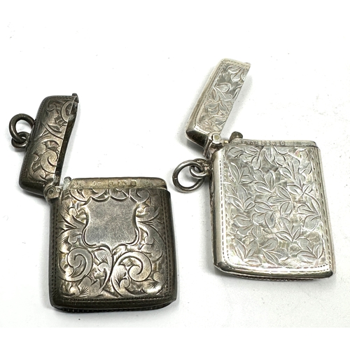 59 - 2 antique silver vesta cases