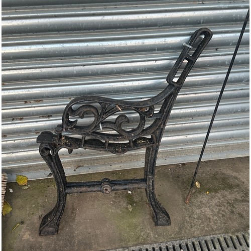 100C - Pair of cast iron bench ends