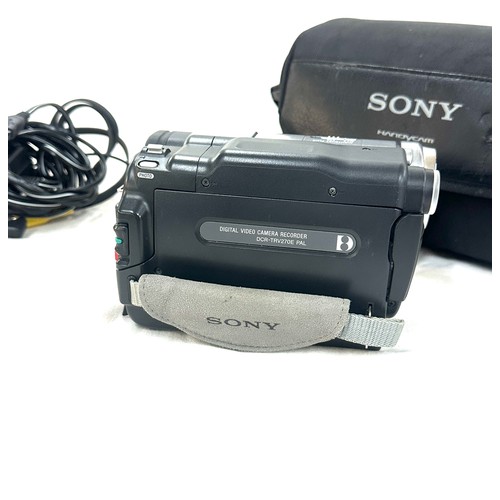 4 - Sony DCR-TRV270E digital video camera recorder with case - untested