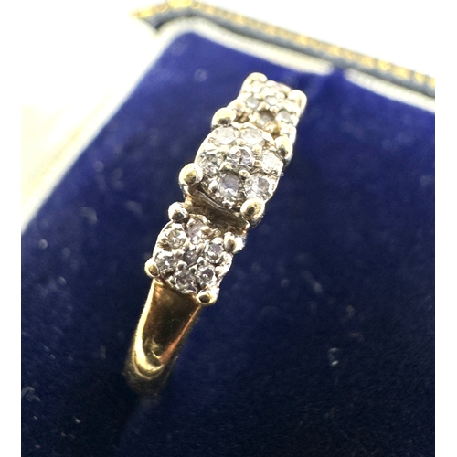 67 - 9ct gold diamond ring weight 2.1g