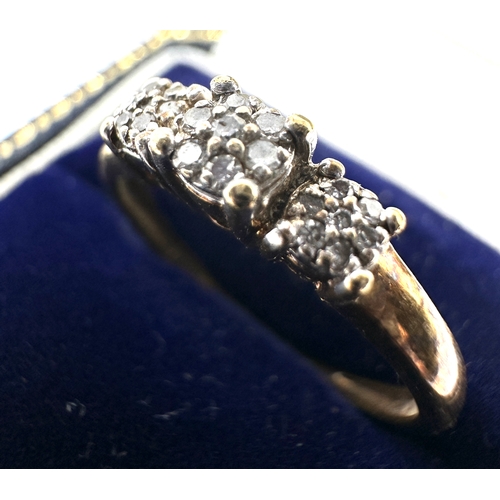 67 - 9ct gold diamond ring weight 2.1g