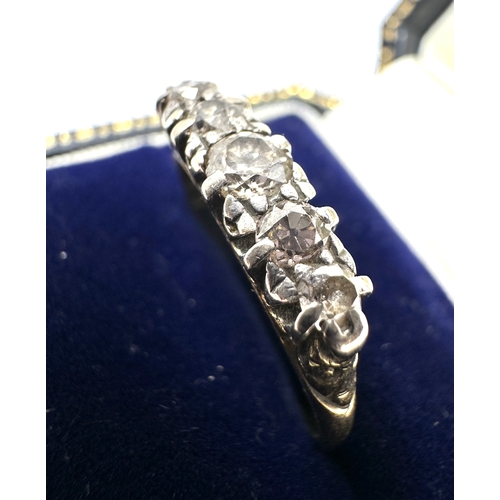 69 - Vintage 18ct gold 5 stone diamond ring weight 3.4g