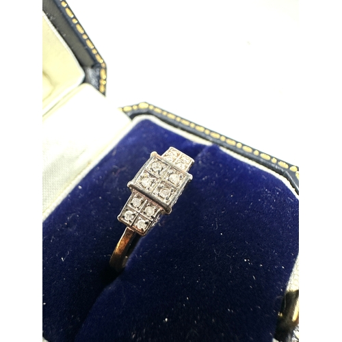 73 - 9ct gold diamond ring weight 1.5 g