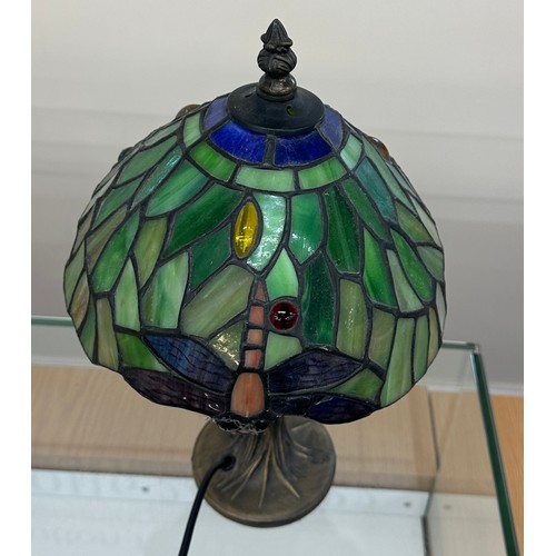 9 - Vintage Tiffany style lamp overall height approximately 13 inches