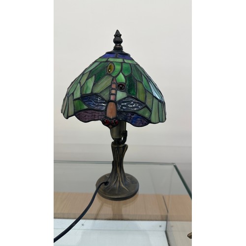 9 - Vintage Tiffany style lamp overall height approximately 13 inches