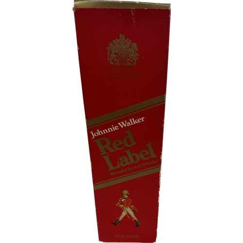 612 - Boxed Johnnie walker red label blended scotch Whisky