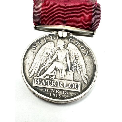 405 - 1815 Waterloo medal to Thomas wilson 71st regt of foot