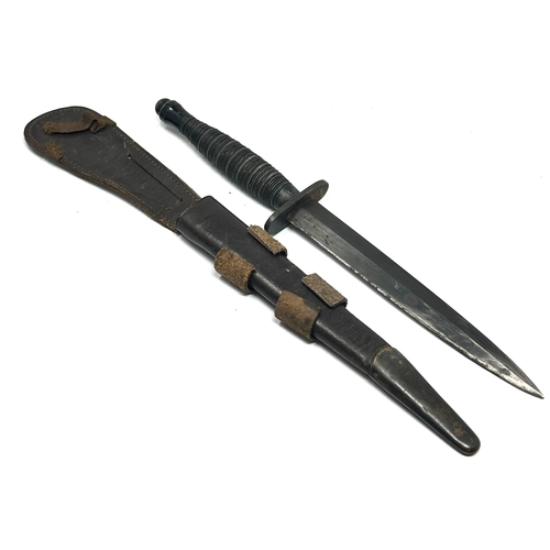 411 - ribbed & roped commando dagger & scabbard