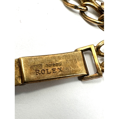 357 - original vintage boxed 9ct gold ladies Rolex precision wristwatch & original 9ct gold rolex strap th... 