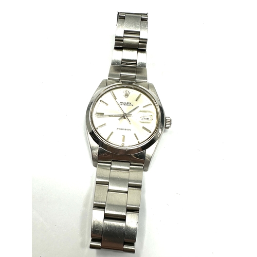 358 - Vintage Gents Rolex Oysterdate Precision s/steel wristwatch case measures approx 35mm overall good c... 