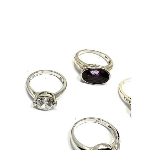 298 - 4 silver gem set rings