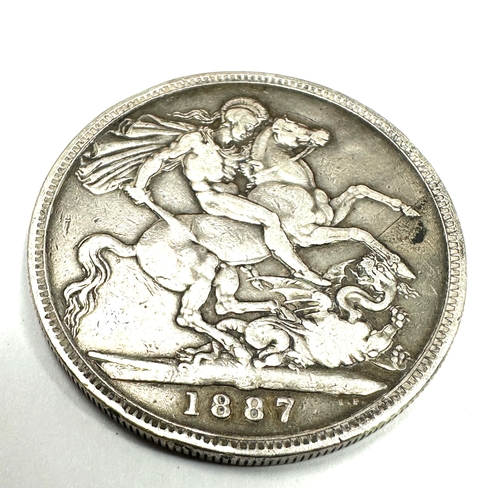 448 - Victorian 1887 silver crown