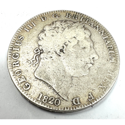 455 - Georgian 1820 silver crown