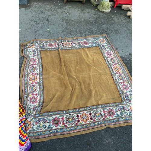 613 - Two vintage blankets, largest measures approximately 58 inches by 60 inches