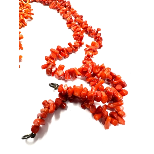 319 - 2 vintage branch coral necklaces weight 64g