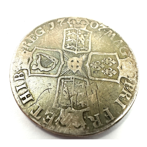 459 - 1707 queen anne silver crown