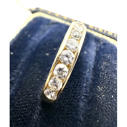 137 - 14ct gold Diamond half eternity ring named inside Cardinal weight 2.6g