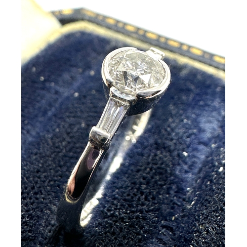 138 - 18ct white gold diamond ring .50ct diamonds weight 2.45g