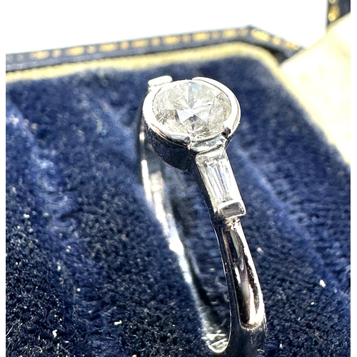 138 - 18ct white gold diamond ring .50ct diamonds weight 2.45g