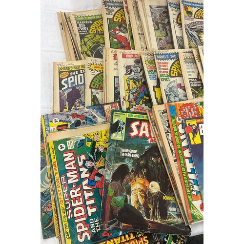 573 - Large selection of assorted vintage and later comics to include Marvel etc