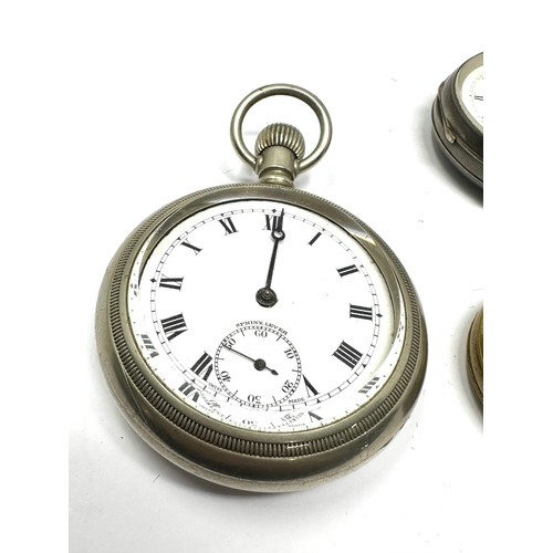 347 - 4 vintage pocket watches includes silver cased stewart dawson open face watch & 2 fob watches etc