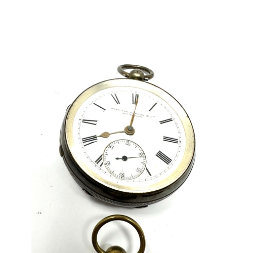 347 - 4 vintage pocket watches includes silver cased stewart dawson open face watch & 2 fob watches etc