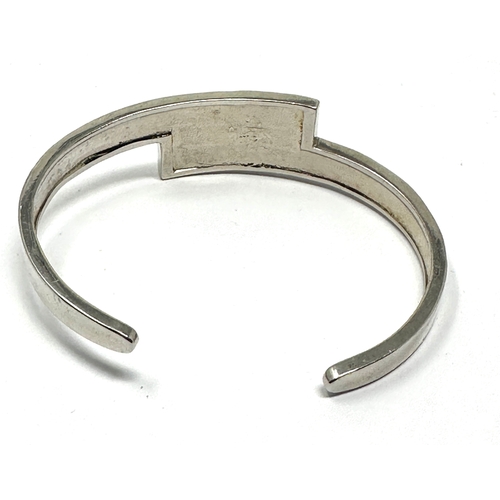 305 - silver & 0pal set bangle hallmarked 925