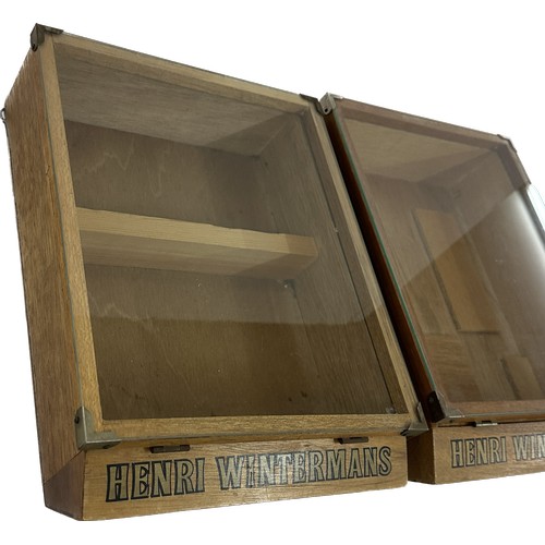 476 - Pair of Henri Winterman table top display boxes measures approximately 13 inches long by 11 wide and... 