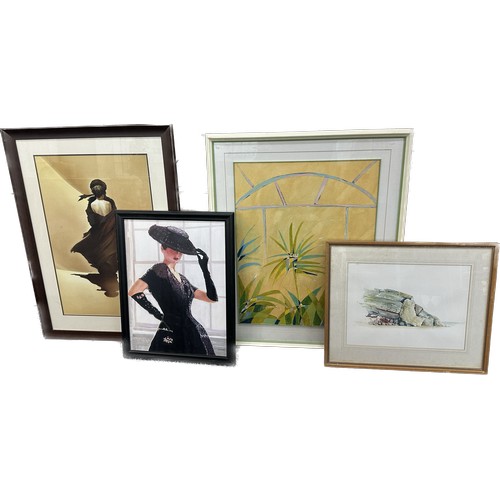 139 - Selection of four various prints largest measures approximately Height 39 inches, Width 32 inches