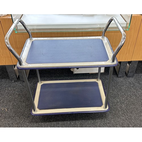 297 - Medical trolley, approximate measurements: Height 34 inches, Width 32 inches, Depth 14 inches