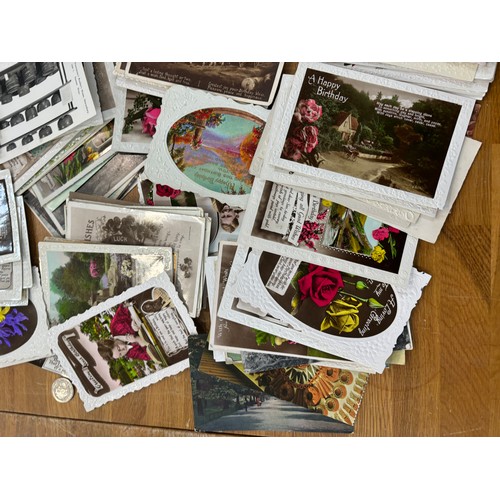 126 - Large selection of vintage and later postcards